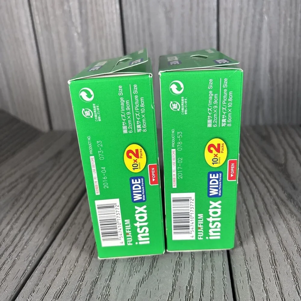 Fujifilm Instax Wide Instant Film 2 Twin Packs 40 Sheets Expired 2017